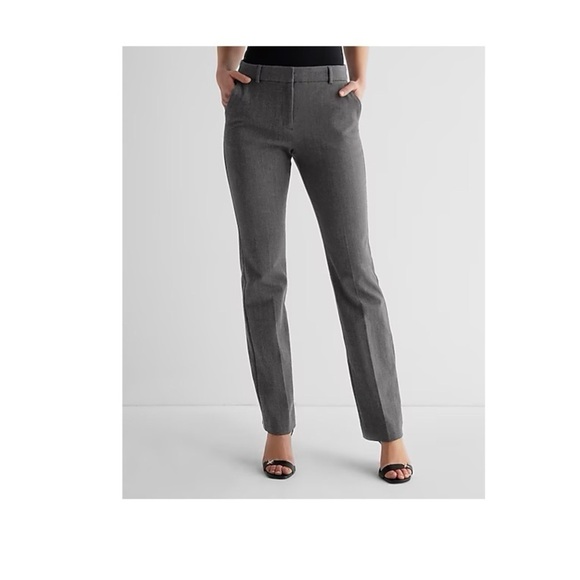 Express Editor Grey Trousers Slacks - Picture 1 of 9
